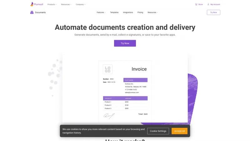 Homepage of Plumsail Documents