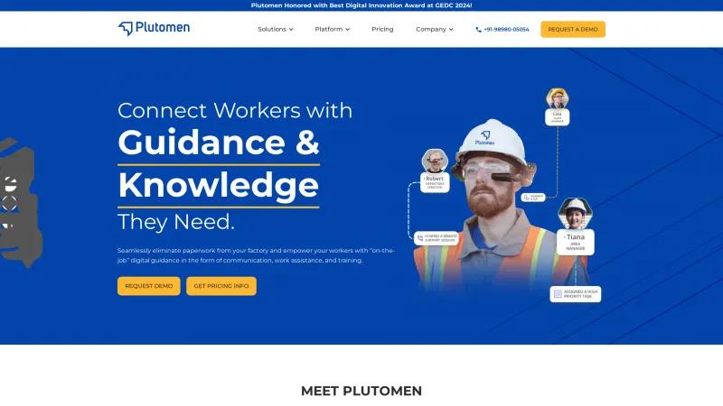 Homepage of Plutomen Connect