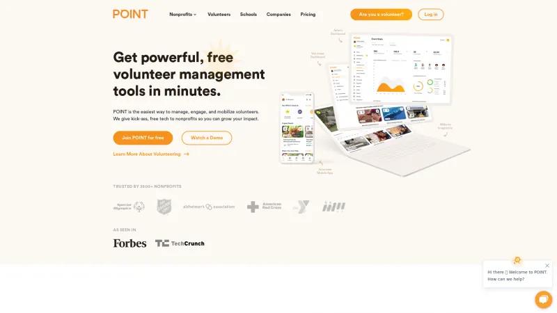 Homepage of POINT