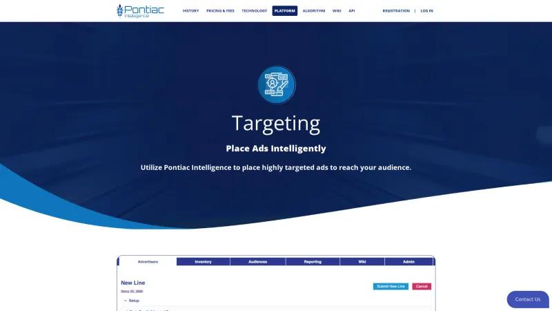 Homepage of Pontiac Intelligence