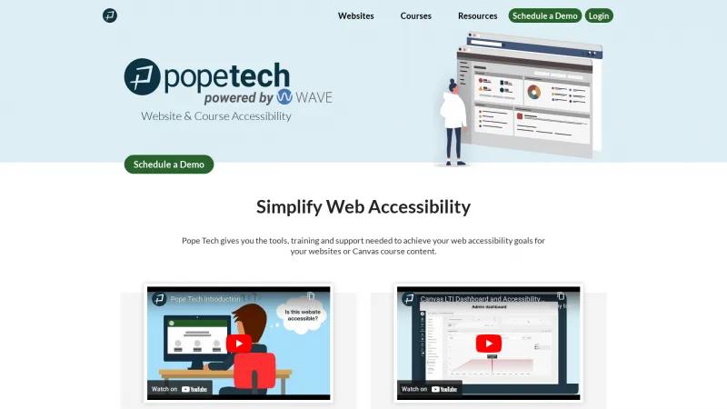 Homepage of Pope Tech