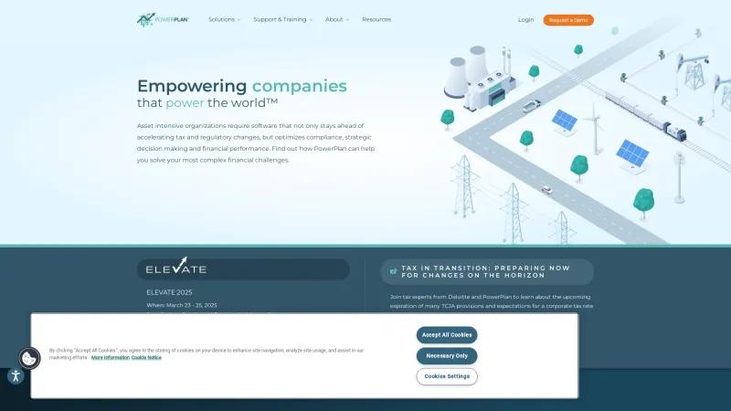 Homepage of PowerPlan