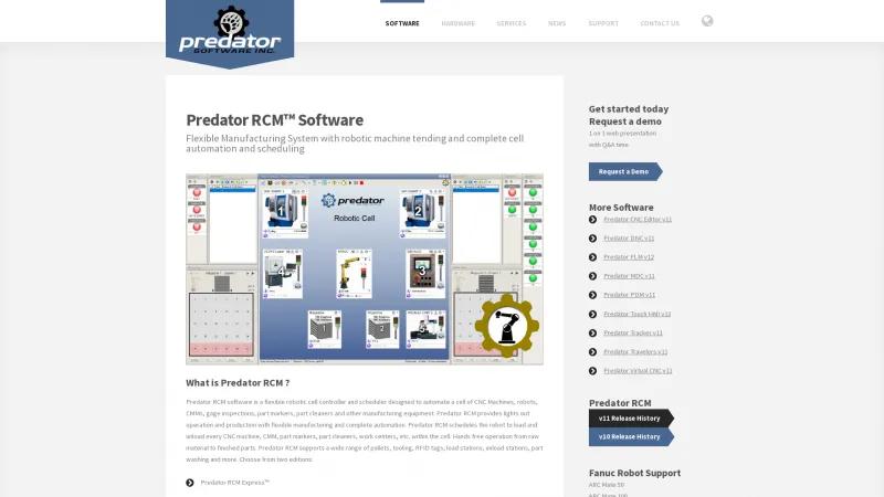 Homepage of Predator RCM