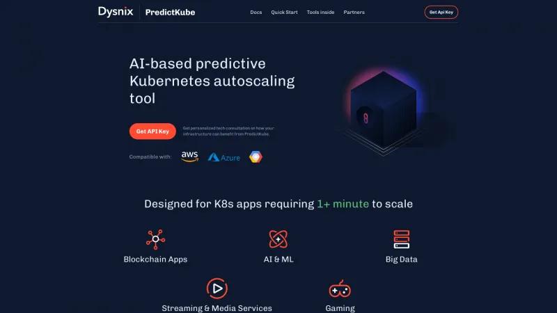 Homepage of PredictKube