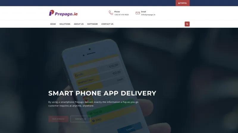 Homepage of Prepago