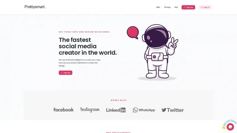 Homepage of Prettysmart