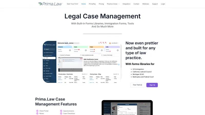 Homepage of Prima.Law