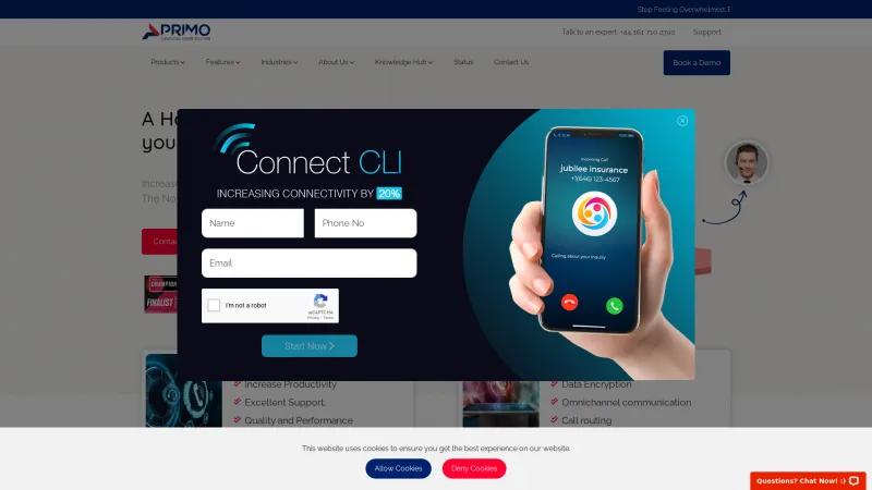 Homepage of Primo Dialler