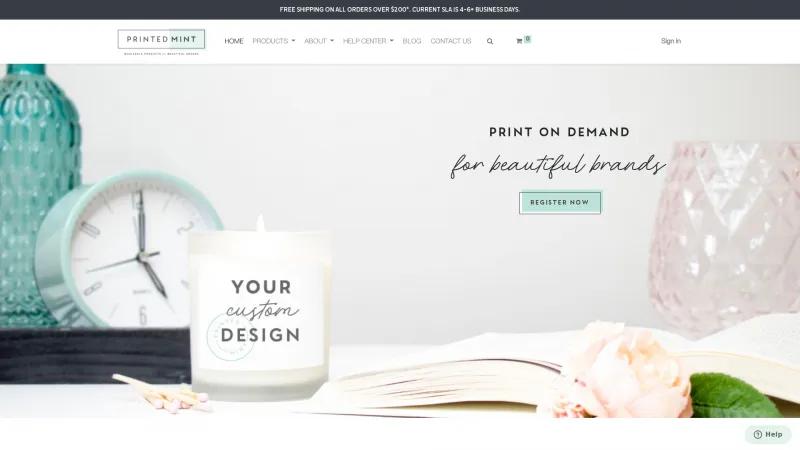 Homepage of Printed Mint