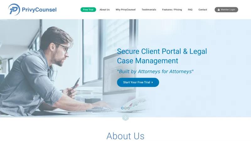 Homepage of PrivyCounsel