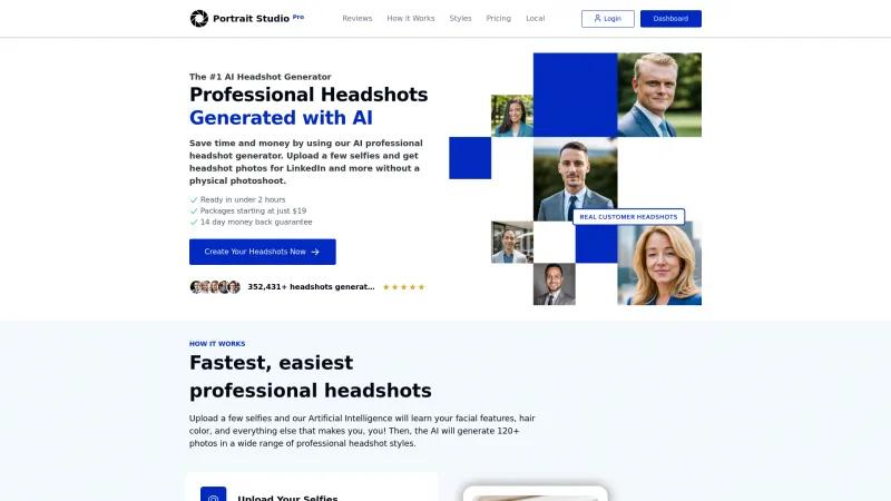 Homepage of Portrait Studio Pro