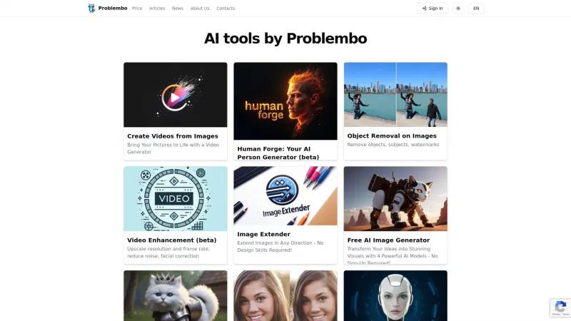 Homepage of Problembo