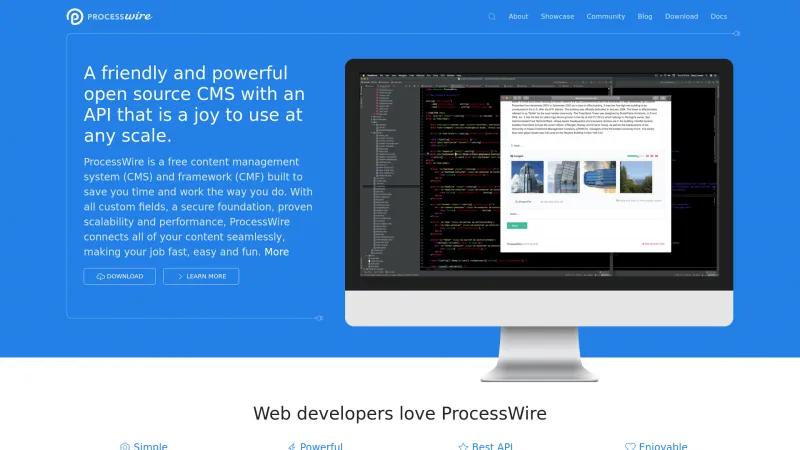 Homepage of ProcessWire