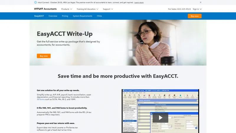 Homepage of EasyACCT