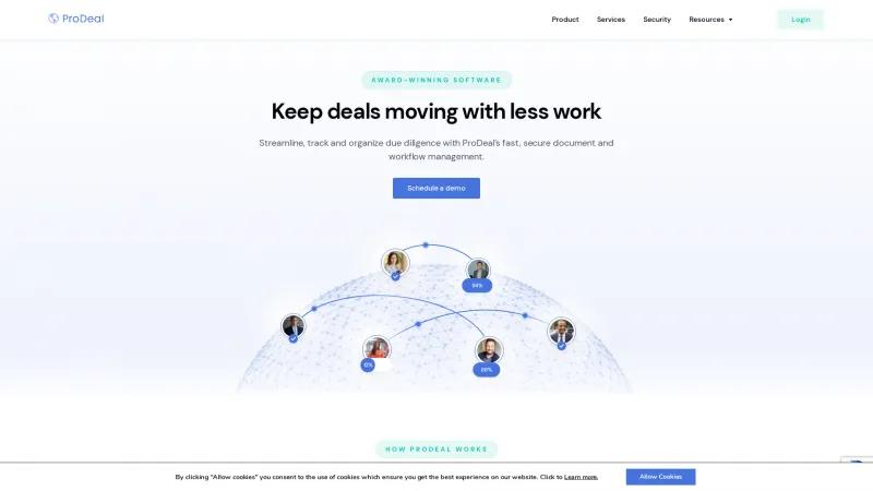 Homepage of ProDeal