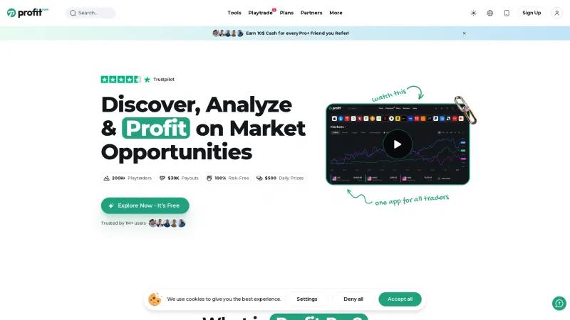 Homepage of Profit.com