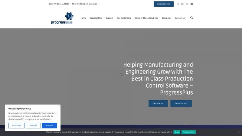 Homepage of ProgressPlus