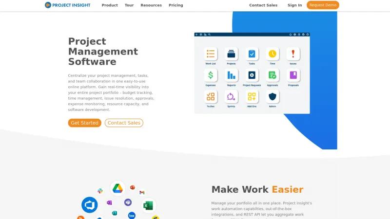 Homepage of Project Insight