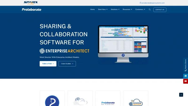 Homepage of Sparx Prolaborate