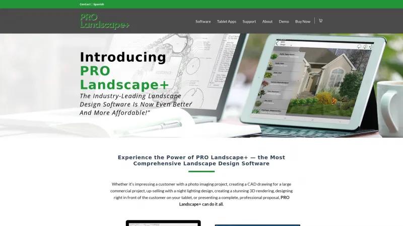 Homepage of PRO Landscape