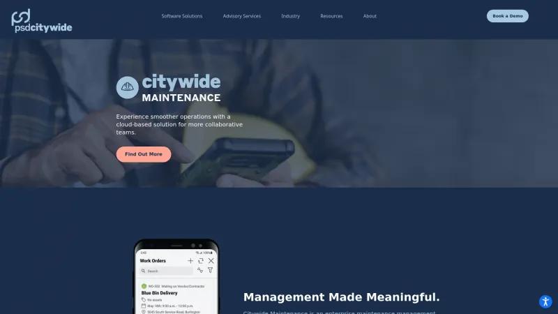 Homepage of PSD Citywide Maintenance Manager