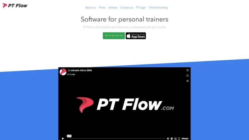 Homepage of PT Flow