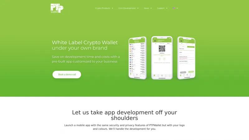 Homepage of PTPWallet