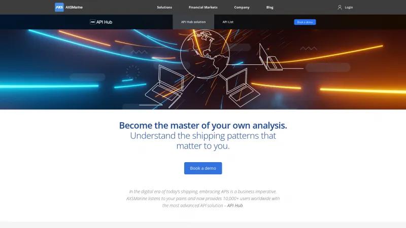 Homepage of AXSMarine API Hub