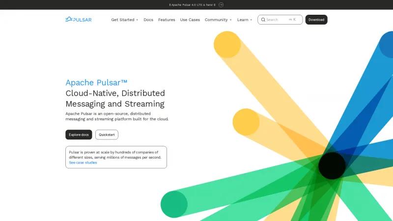 Homepage of Apache Pulsar