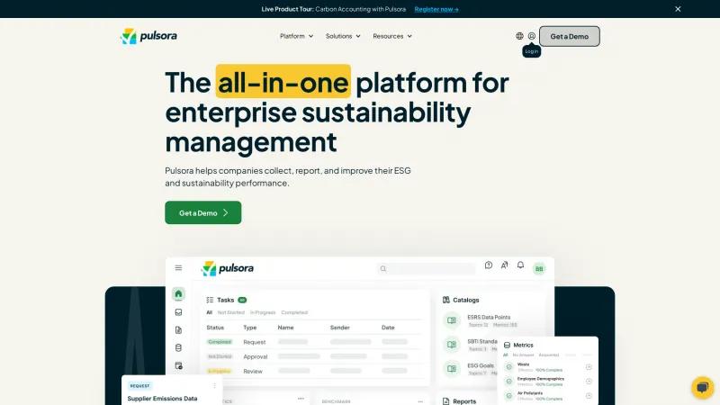 Homepage of Pulsora