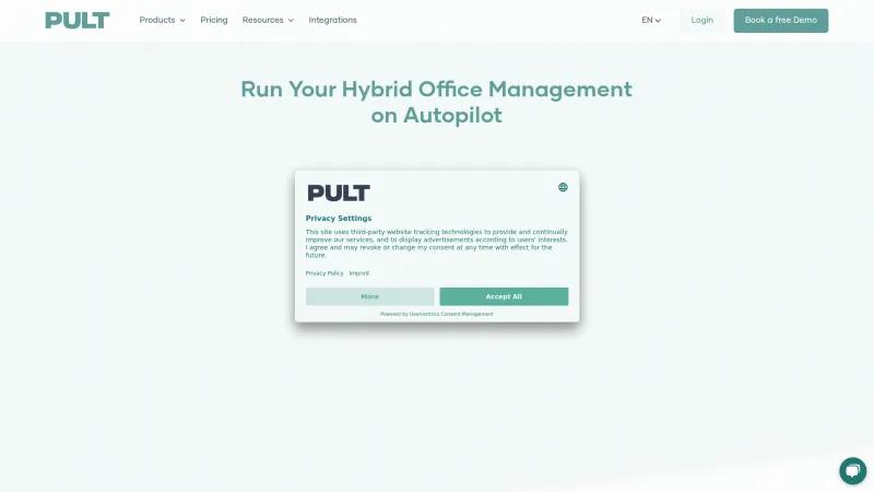 Homepage of Pult