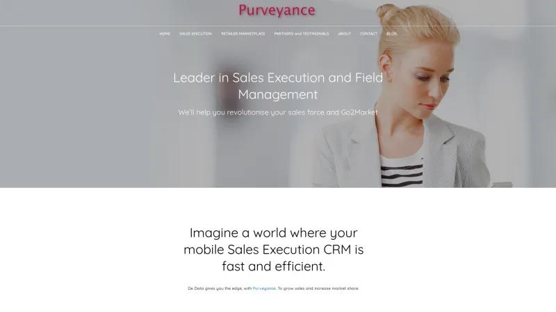 Homepage of PURVEYANCE