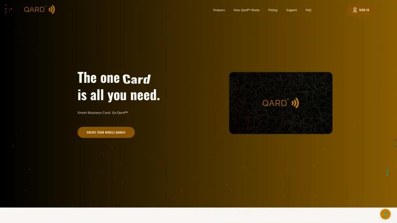 Homepage of Qard