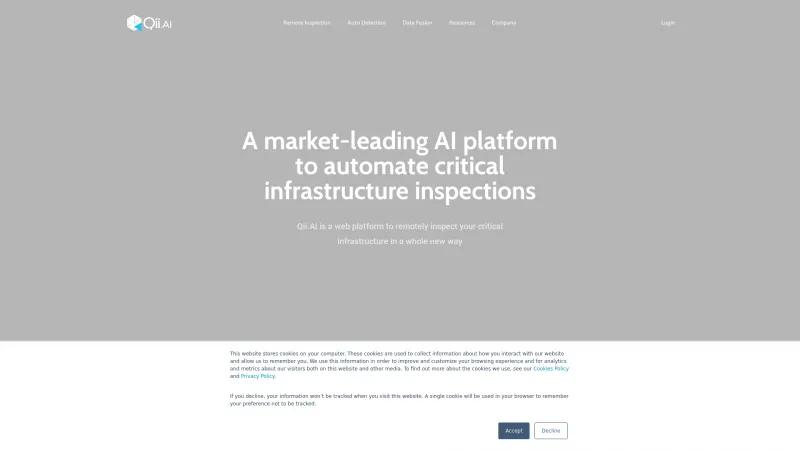 Homepage of Qii.AI