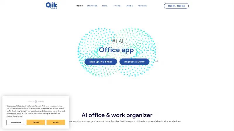 Homepage of Qik Meeting