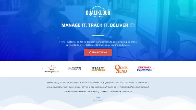 Homepage of Qualikloud