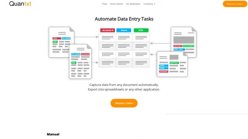 Homepage of Quantxt Theia