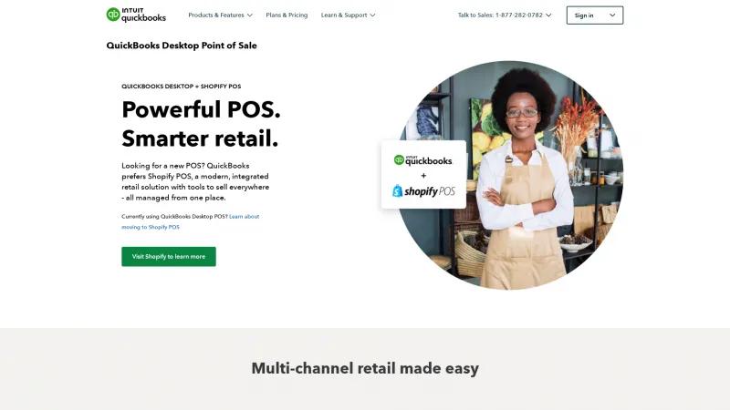 Homepage of QuickBooks POS