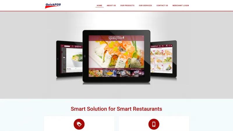 Homepage of QuickPOS