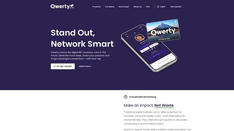 Homepage of Qwerty Card