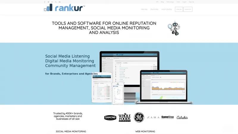 Homepage of Rankur