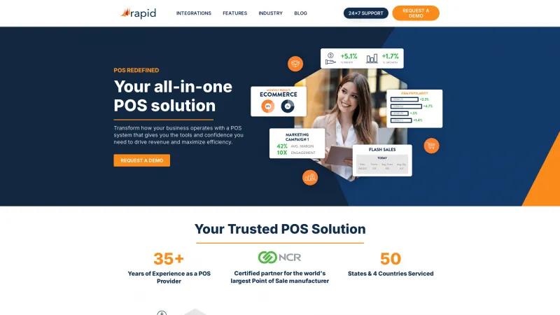 Homepage of Rapid POS