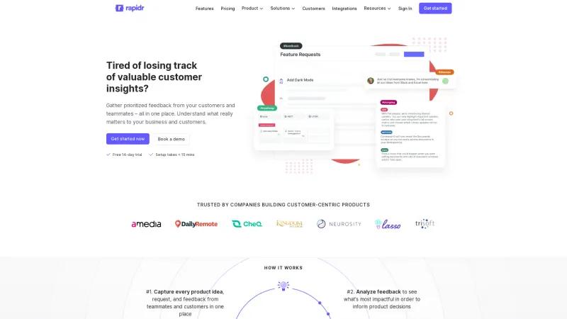 Homepage of Rapidr