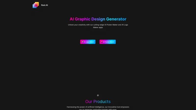 Homepage of AI Poster Maker