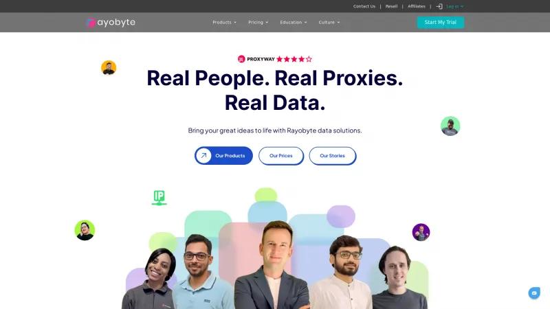 Homepage of Rayobyte