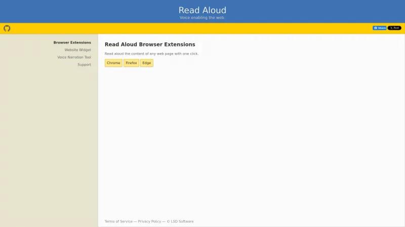 Homepage of Read Aloud