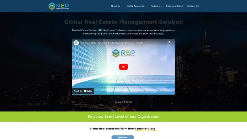 Homepage of Real Estate Platform (REP)