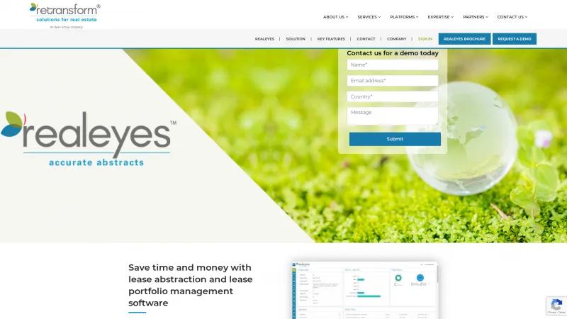 Homepage of Realeyes