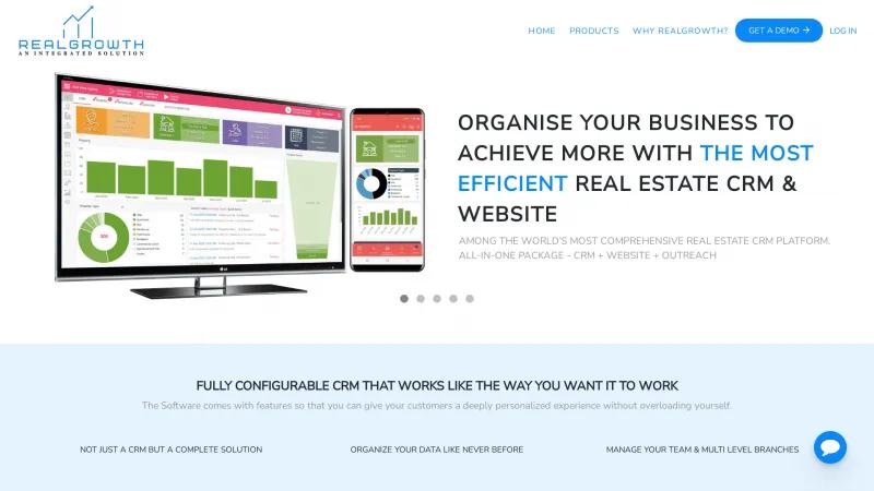 Homepage of RealGrowth