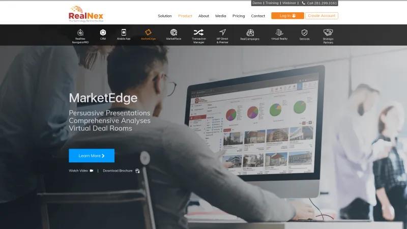 Homepage of MarketEdge